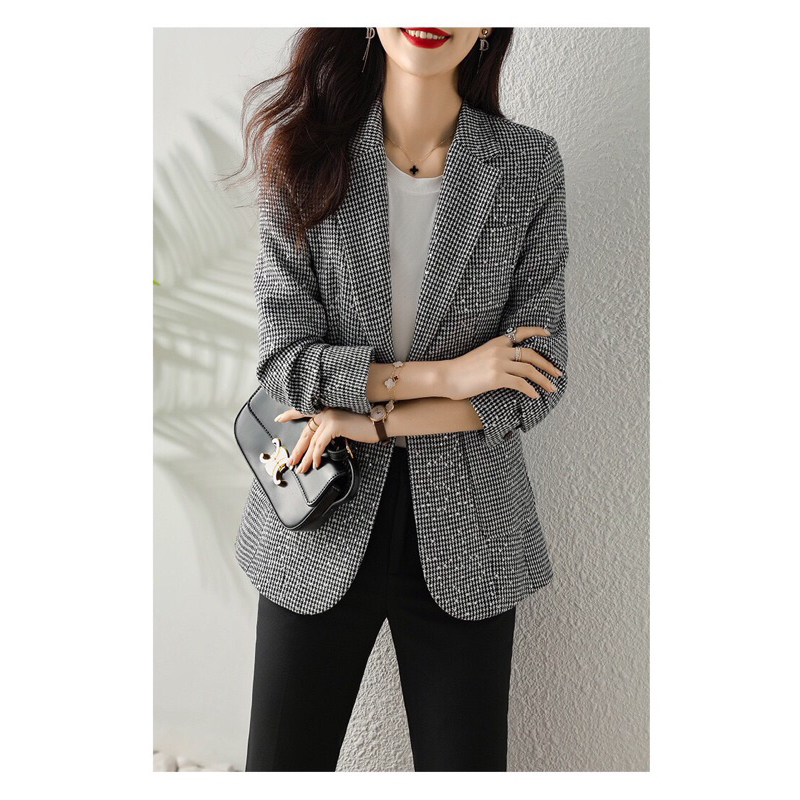 Áo Khoác Vest Dạ Tweed Kim Sa Nữ