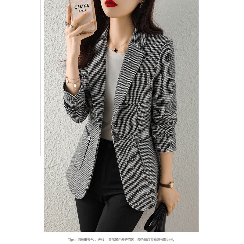 Áo Khoác Vest Dạ Tweed Kim Sa Nữ