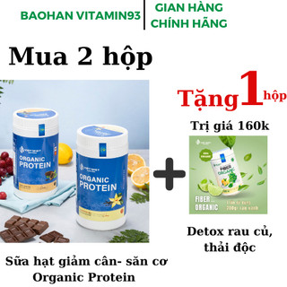 Sữa hạt giảm cân Organic Protein kèm detox rau củ thải độc đẹp da Việt nhật nutrition