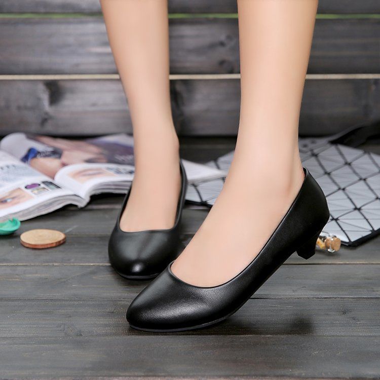 Giày tiếp viên hàng không da mềm êm chân giày cao gót nữđơn giản lịch sự dáng cổ điển validep03 V361