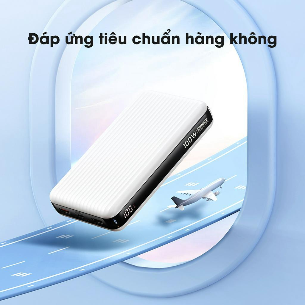Pin Sạc Dự Phòng Remax RPP-508 20000mAh TypeC Output 100W / Input 65W và QC3.0 18W - Sạc Nhanh Cho Laptop - Chính Hãng