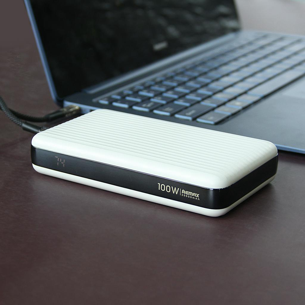 Pin Sạc Dự Phòng Remax RPP-508 20000mAh TypeC Output 100W / Input 65W và QC3.0 18W - Sạc Nhanh Cho Laptop - Chính Hãng