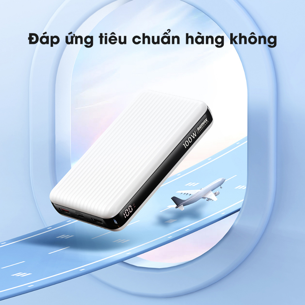 Pin Sạc Dự Phòng 20000mah Remax RPP-508 PD 100W - Hỗ Trợ Sạc Nhanh 100W Sạc Cho Laptop và Tablet Remax - Hàng Chính Hãng