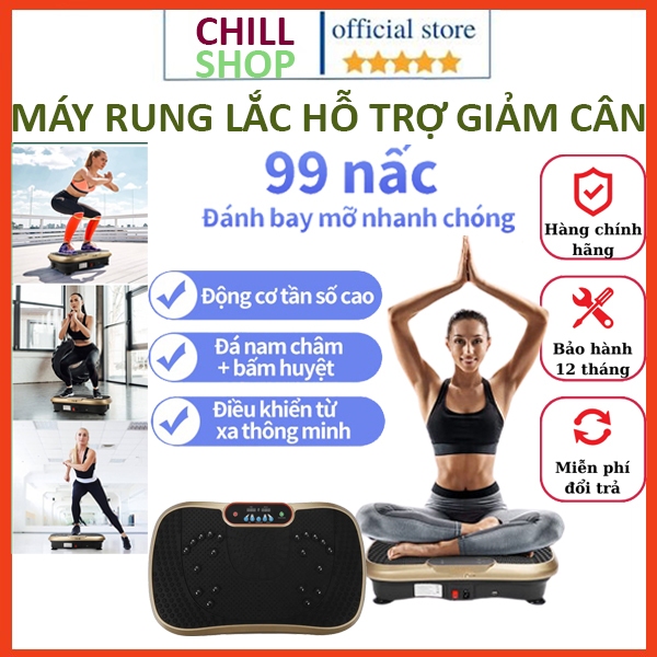 Máy rung lắc giảm mỡ toàn thân, Máy massage bụng giảm mỡ tại nhà, máy giảm cân có điều khiển từ xa nghe nhạc bluetooth
