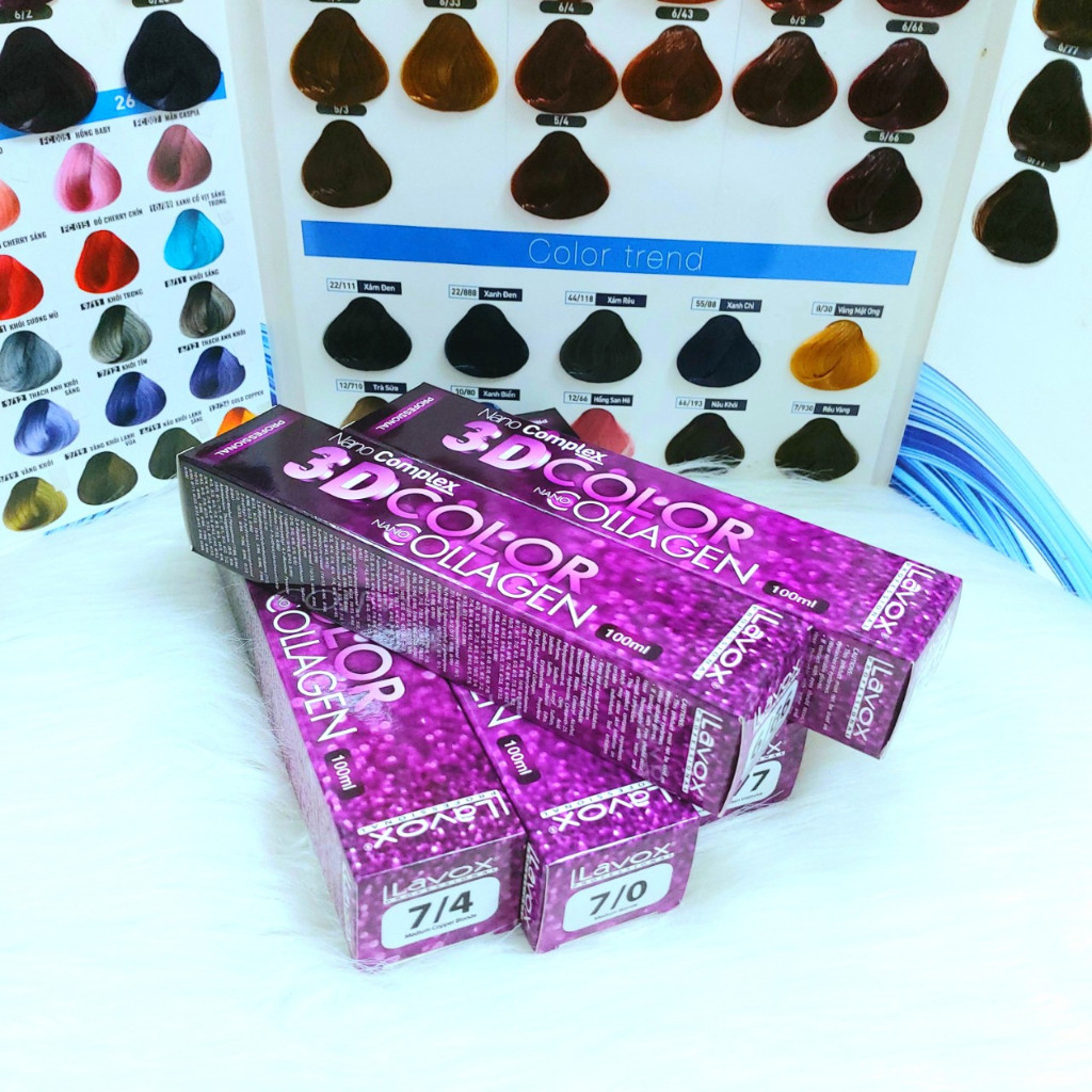 Thuốc Nhuộm Tóc Lavox  3D Collagen 100ml - Full Màu - Không Kèm Oxy Trợ Nhuộm