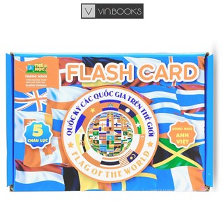 Sách - bộ thẻ flash card quốc kỳ các quốc gia trên thế giới - song ngữ anh việt