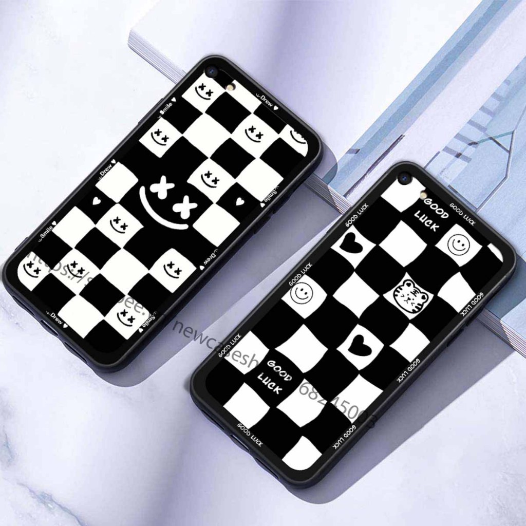 Ốp TPU Oppo F1s / F3 / F3 LITE / F3 PLUS / R9S cạnh viền vuông bảo vệ điện thoại hình caro good love.