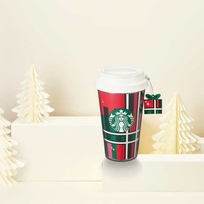 Bình Starbucks 12Oz (355ml) 2023 RED CUP GRID