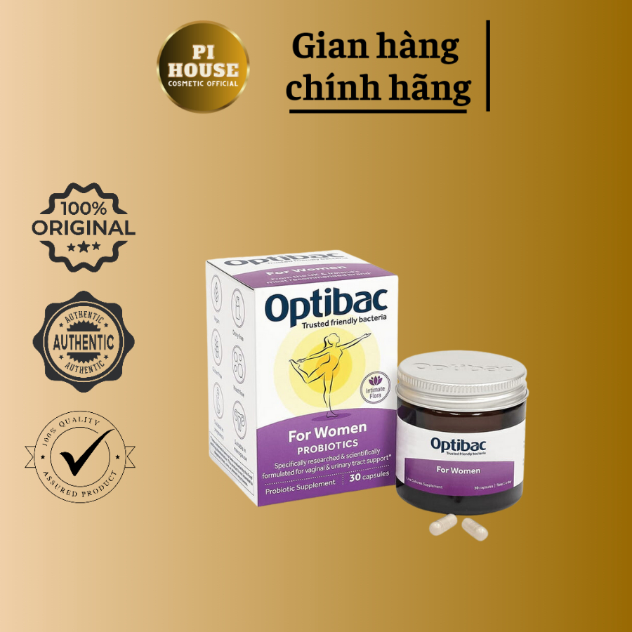 Men Vi Sinh Optibac Tím Probiotics Cho Phụ Nữ Lọ 30 Viên Chính Hãng