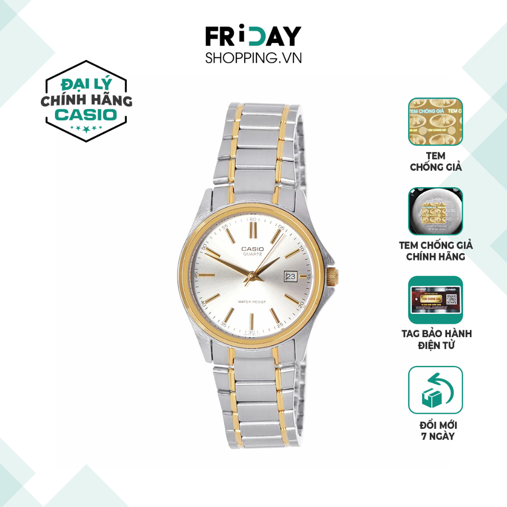Đồng hồ Casio nữ LTP-1183G-7ADF dây kim loại chính hãng