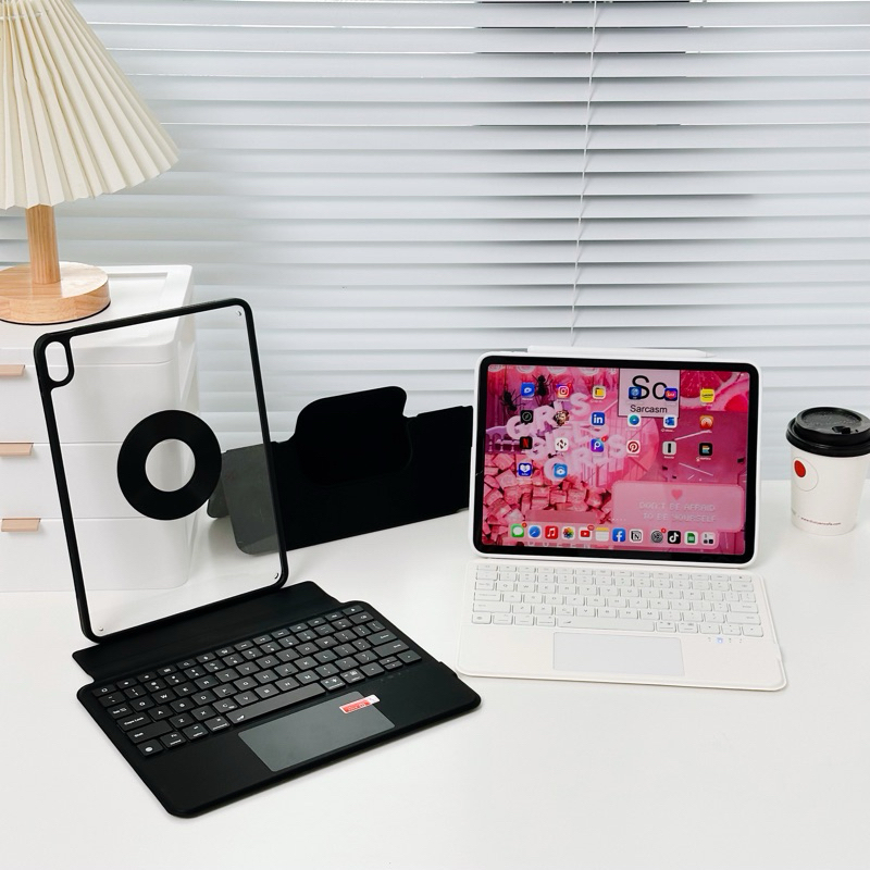 Bao da iPad Kèm Bàn Phím Smart Keyboard tháo rời, xoay dọc dành cho Gen 7 8 9, Air 4 5, Pro 11 M1 M2 by Meober