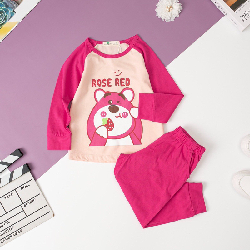 Bộ bé gái thu đông tay ráp lăng size 2 (11-14kg). Chất cotton mềm mịn, thoáng mát, thấm hút mồ hôi, co giãn tốt