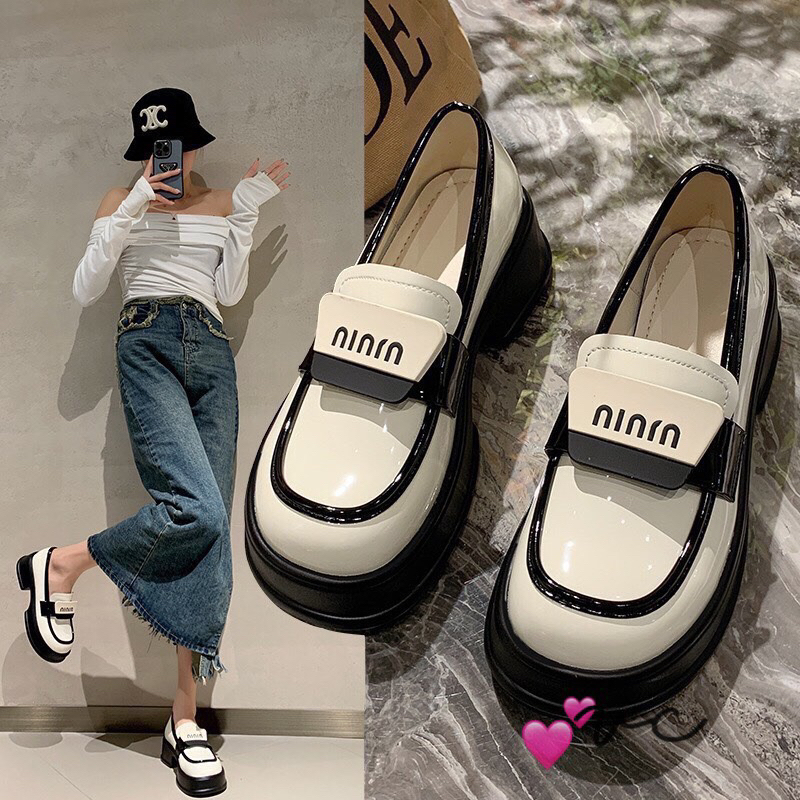 Giày moca miu bóng lên chân xinh fullbox