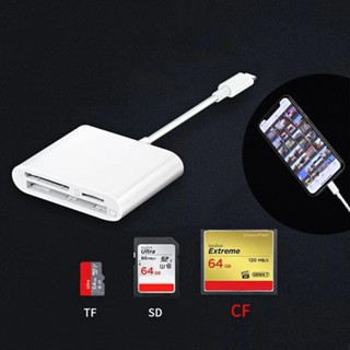 Đầu Đọc Thẻ Nhớ TF / SD / CF Cho Điện Thoại lOS Cap OTG tốc độ cao ( 3 Trong 1)