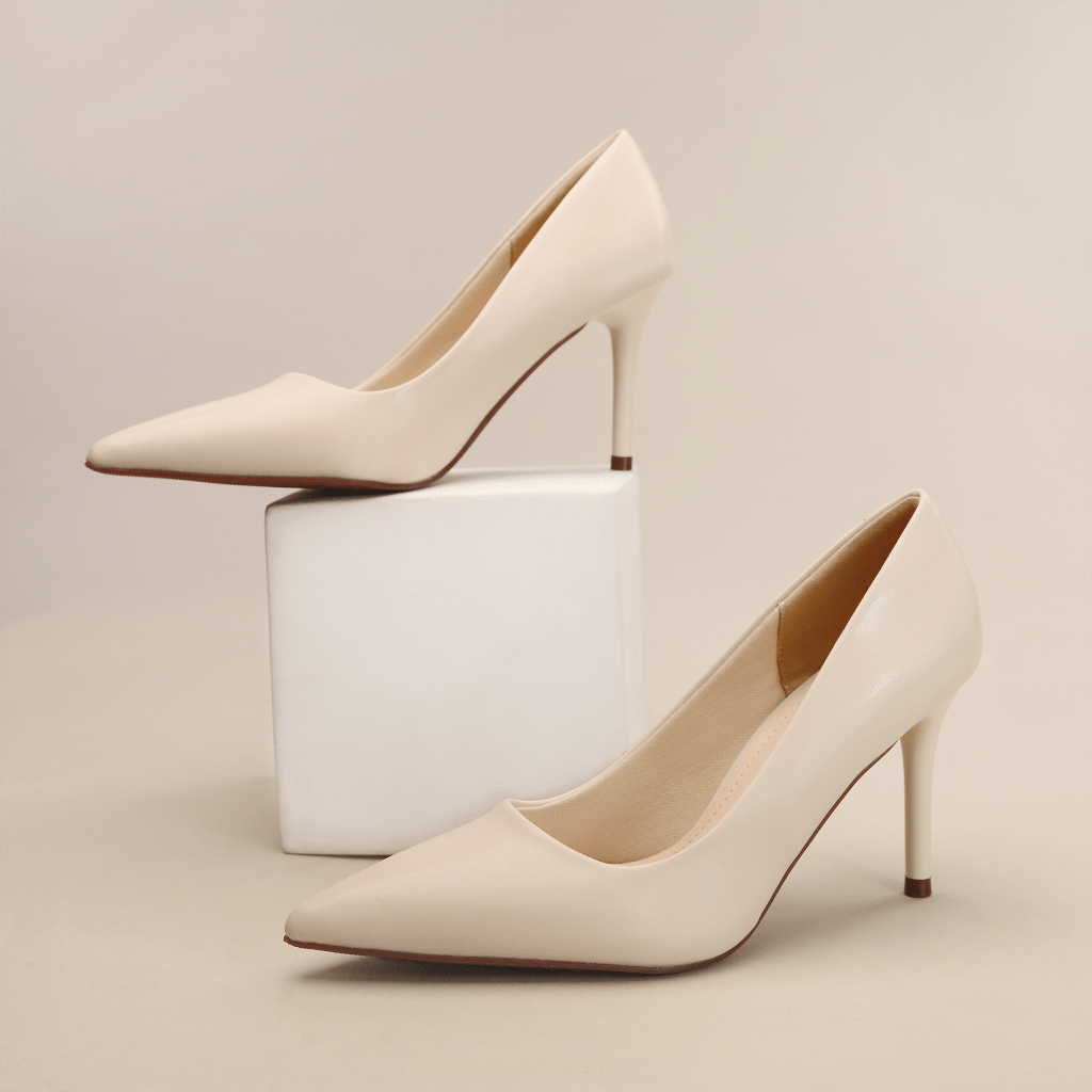 Giày cao gót nữ basic thời thượng, mũi nhọn tôn chân cao 8cm AA0445