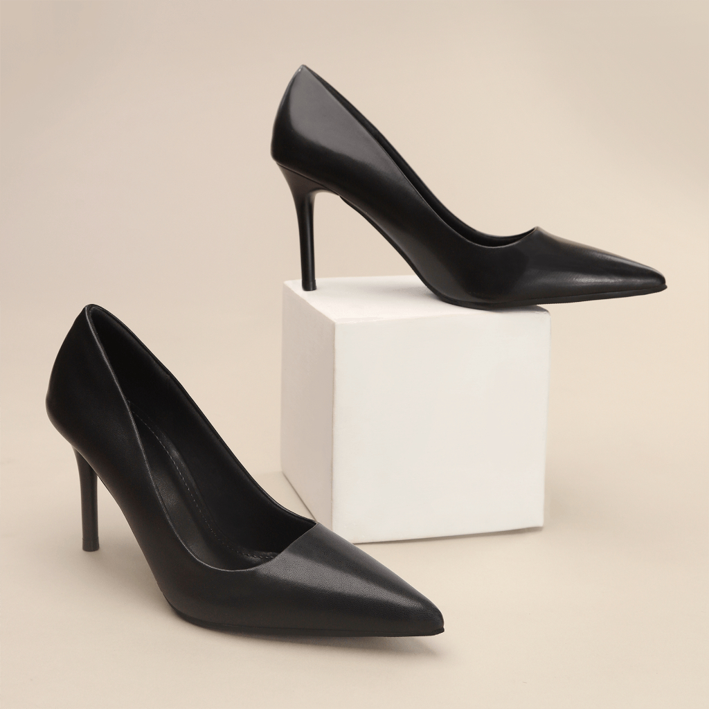 Giày cao gót nữ basic thời thượng, mũi nhọn tôn chân cao 8cm AA0445