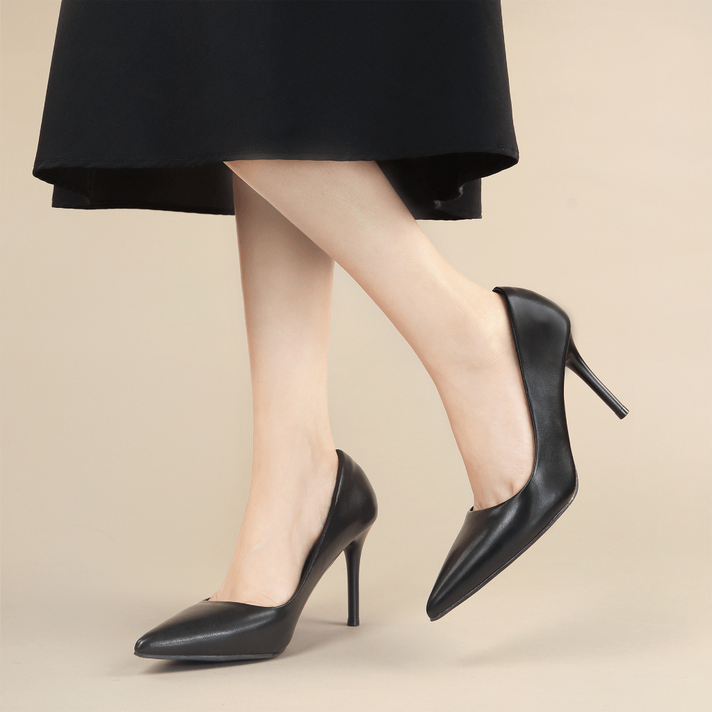 Giày cao gót nữ basic thời thượng, mũi nhọn tôn chân cao 8cm AA0445