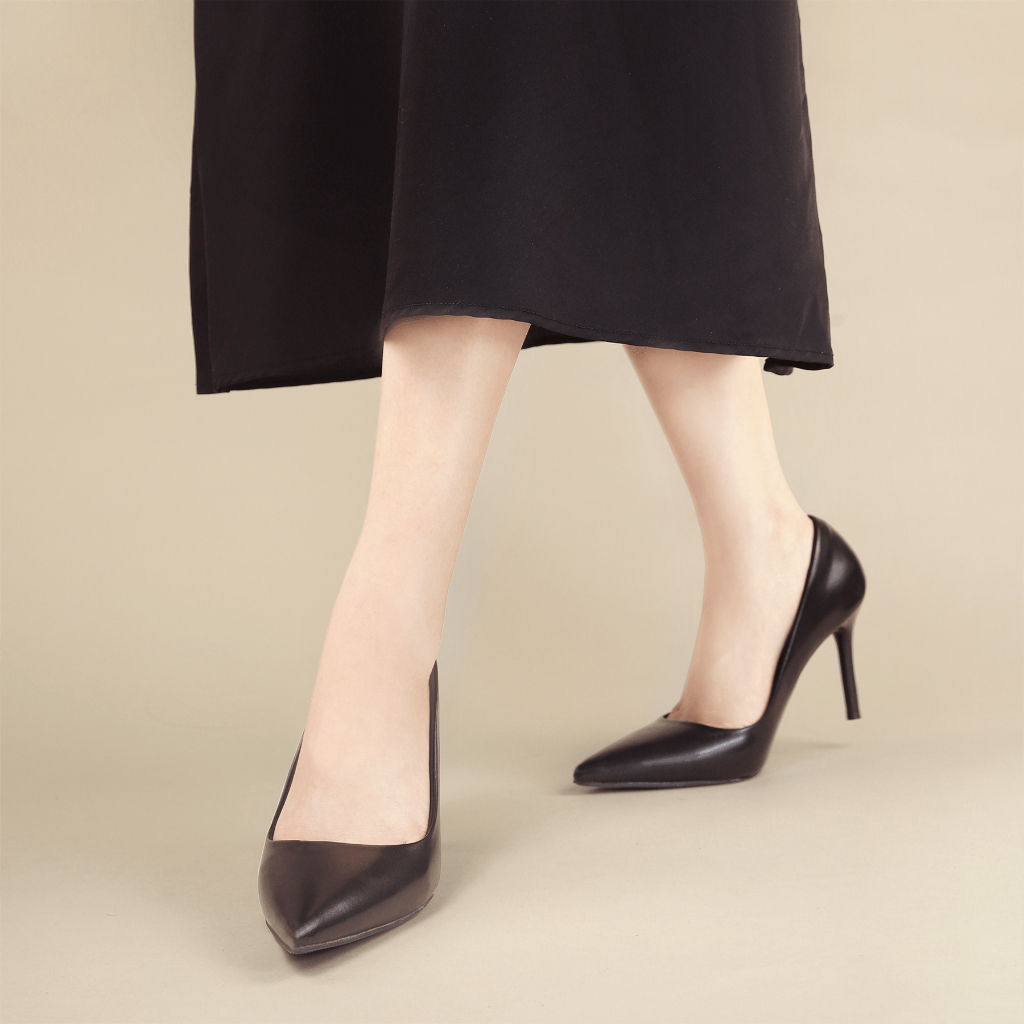 Giày cao gót nữ basic thời thượng, mũi nhọn tôn chân cao 8cm AA0445
