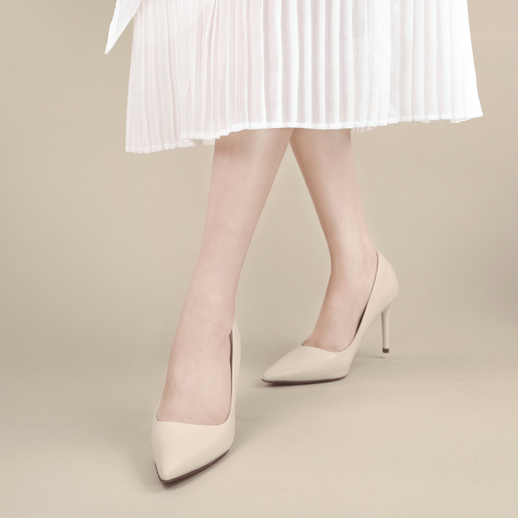 Giày cao gót nữ basic thời thượng, mũi nhọn tôn chân cao 8cm AA0445