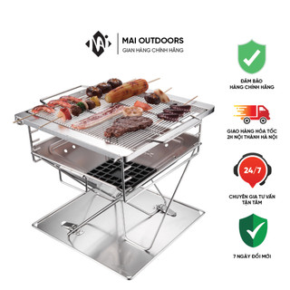 Bếp nướng than hoa gấp gọn 6-8 người Campingmoon MT-045