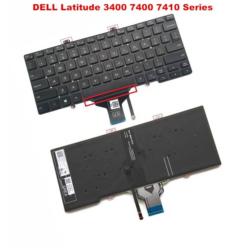 Bàn phím laptop Dell Latitude 3400 5400 5401 5402 5410 7400 7410 (KO CHUỘT)