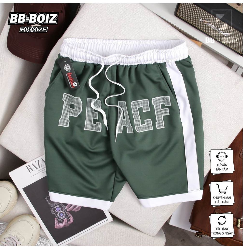 BIGSIZE - Quần short thun BB - Boiz nam size lớn bigsize 90 - 140kg - in hình PE AGF
