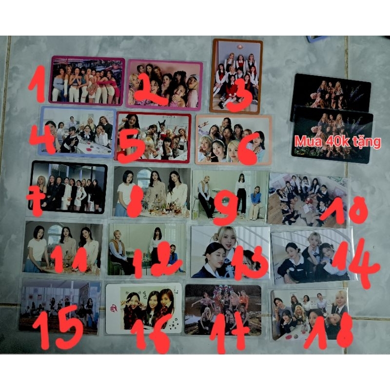 CARD PRE GROUP TWICE UNIT ĐỒNG GIÁ 10000 ĐỒNG/ 20000 ĐỒNG