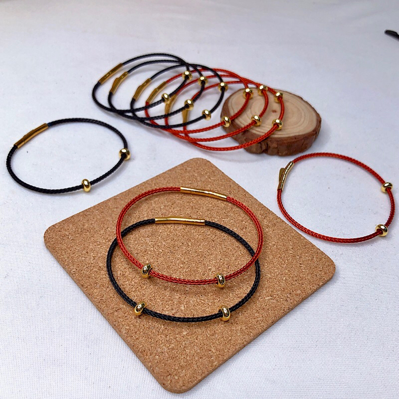 GIÁ SỈ - Vòng tay dây cáp mix charm 2mm, tặng kèm 2 chặn chốt titan