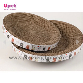 Cào móng tròn bản rộng 3 size cho mèo yêu kết hợp ổ nằm dạng lõm - Tặng kèm cỏ catnip(cỏ mèo)