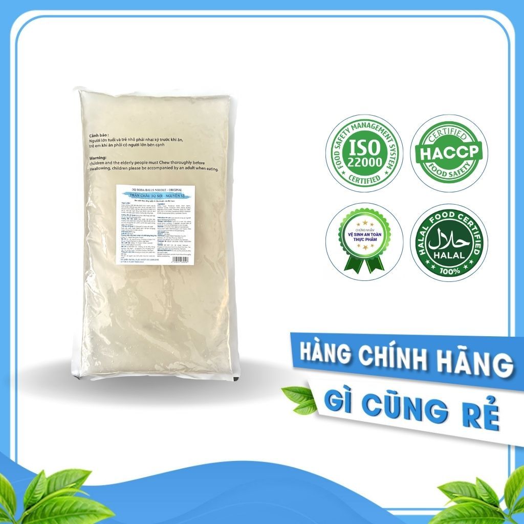 Thạch Trân Châu 3Q Sợi Nguyên vị - Eurodeli VN - Topping Đồ Uống Hấp Dẫn