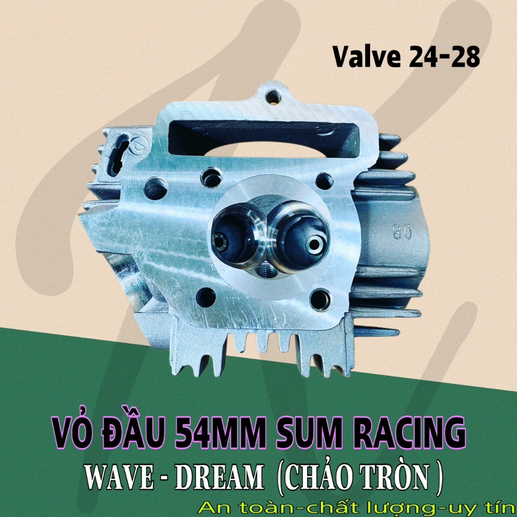 Vỏ đầu SUM racing xe wave , dream xp 24 - 28 chảo tròn
