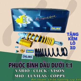 Phuộc ohlins vario - click - vison - mio - coppy bình dầu dưới