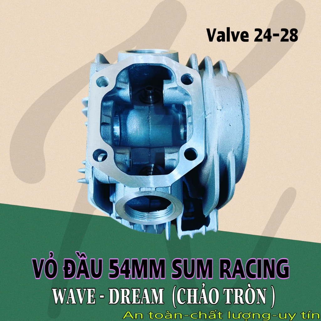 Vỏ đầu SUM racing xe wave , dream xp 24 - 28 chảo tròn