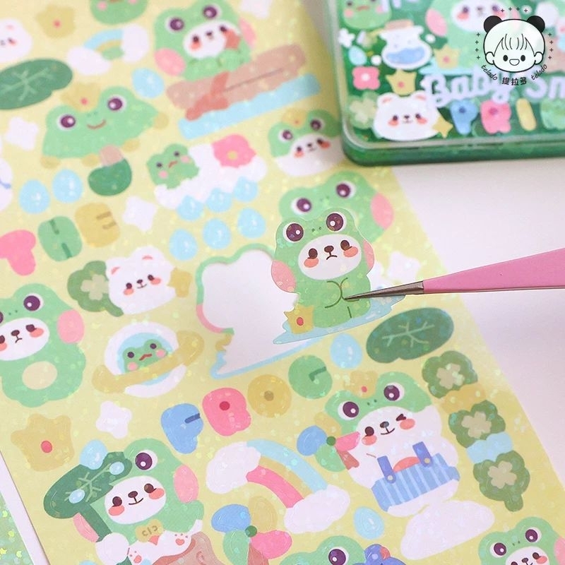 Cuộn 2M nhãn dán lấp lánh dễ thương Blinh Blinh