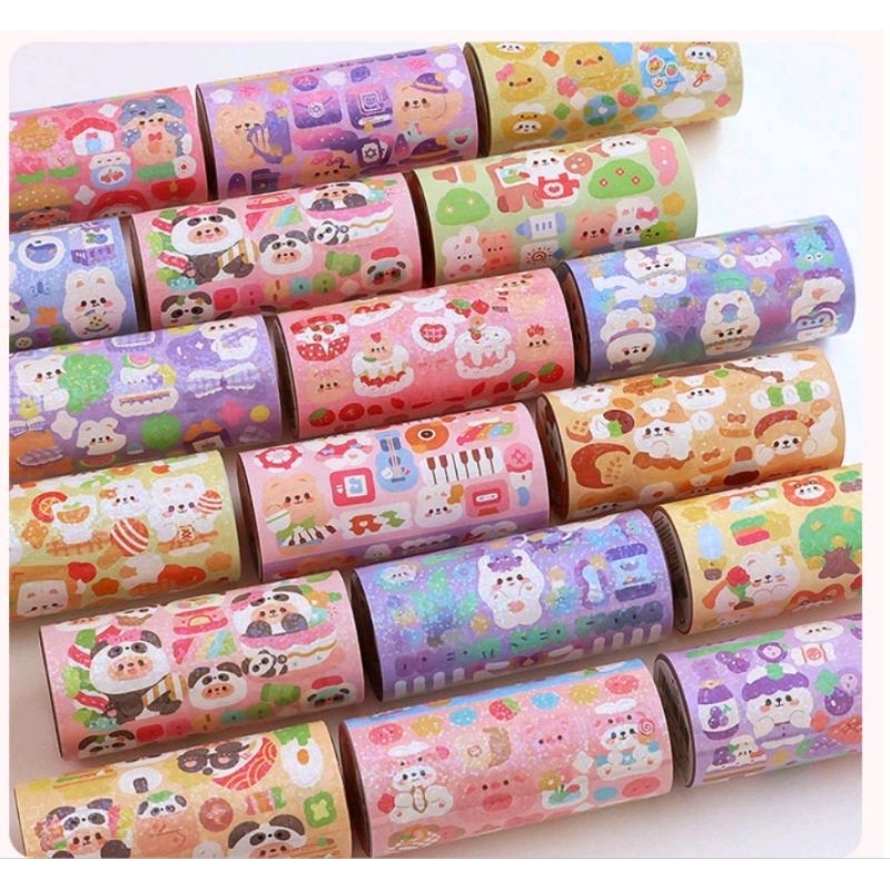 Cuộn 2M nhãn dán lấp lánh dễ thương Blinh Blinh