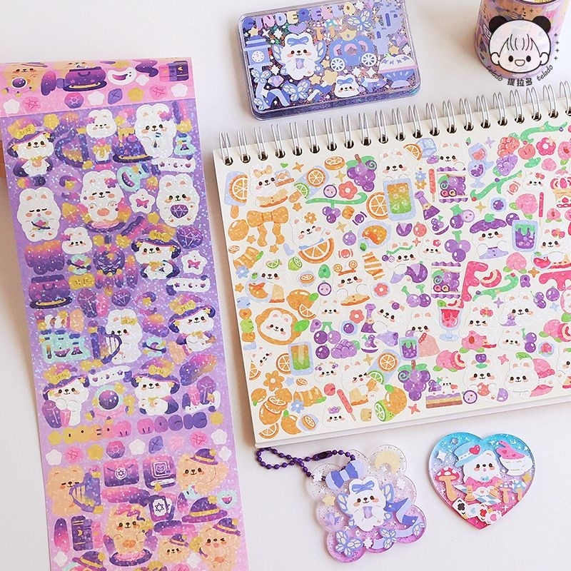 Cuộn 2M nhãn dán lấp lánh dễ thương Blinh Blinh