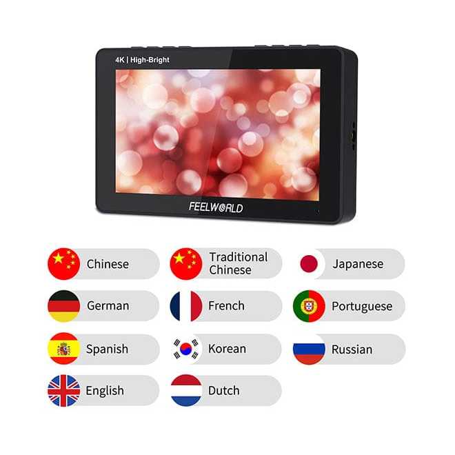 Màn Hình Monitor Feelworld F5 PROX 1600nit - IPS 5.5, Độ Phân Giải 1920x1080, Độ Sáng Cao, Backlight LED HL Studio