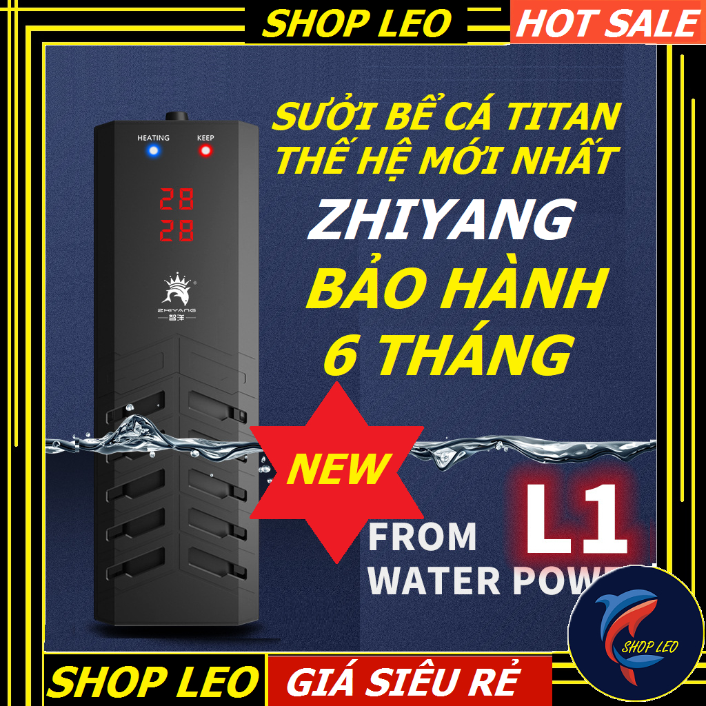 Sưởi TiTan cho bể cá thế hệ mới nhất - sưởi ZHIYANG cao cấp cho hồ cá - máy sưởi bể cá, hồ thủy sinh - shopleo