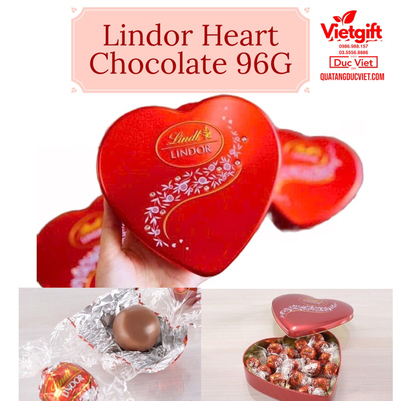 Socola Lindt lindor heart hộp thiếc 96g