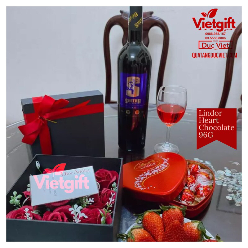 Socola Lindt lindor heart hộp thiếc 96g