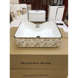 Chậu rửa mặt hoa mai vàng,chậu lavabo
