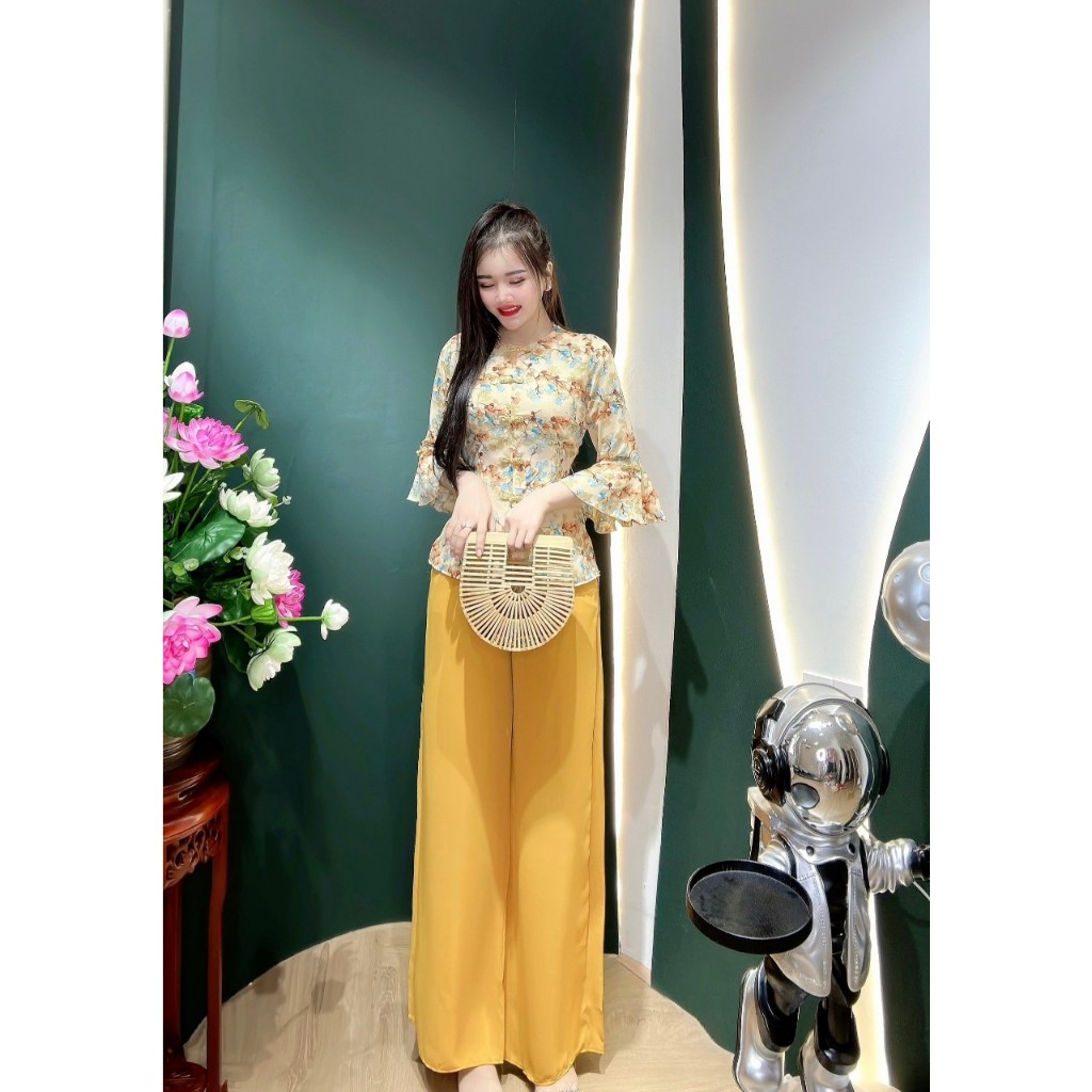 Sét bộ Bà Bà Tay Loa Nút Tàu Duyên Dáng