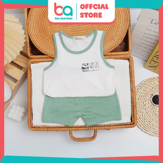 Bộ Ba Lỗ Bé Trai Bé Gái BA KIDS Vải Thun Lạnh Phối Viền Basic, Bộ Quần Áo Cho Bé Mặc Nhà BLKW1