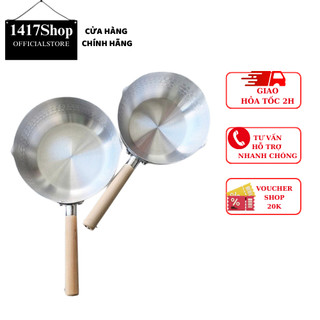 Nồi chảo sâu lòng,Nồi quánh nhôm có tay cầm cán gỗ và quai treo thuận tiện nấu bột nấu cháo16cm/18cm/20cm/22cm/24cm