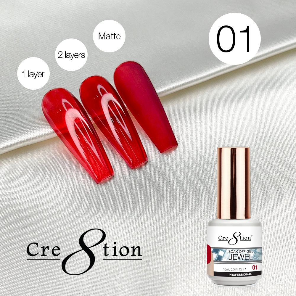 -Sơn gel Jewel ( gel màu trong) Cre8tion