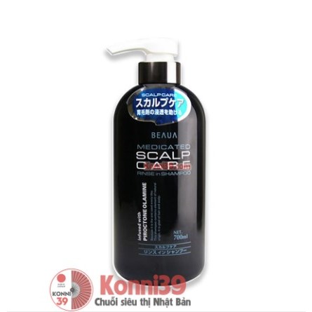 Dầu gội xả 2in1 Kumano Beaua chăm sóc tóc dành cho nam giúp làm sạch bả nhờn trên da đầu chai 700ml hàng Nhật nội địa