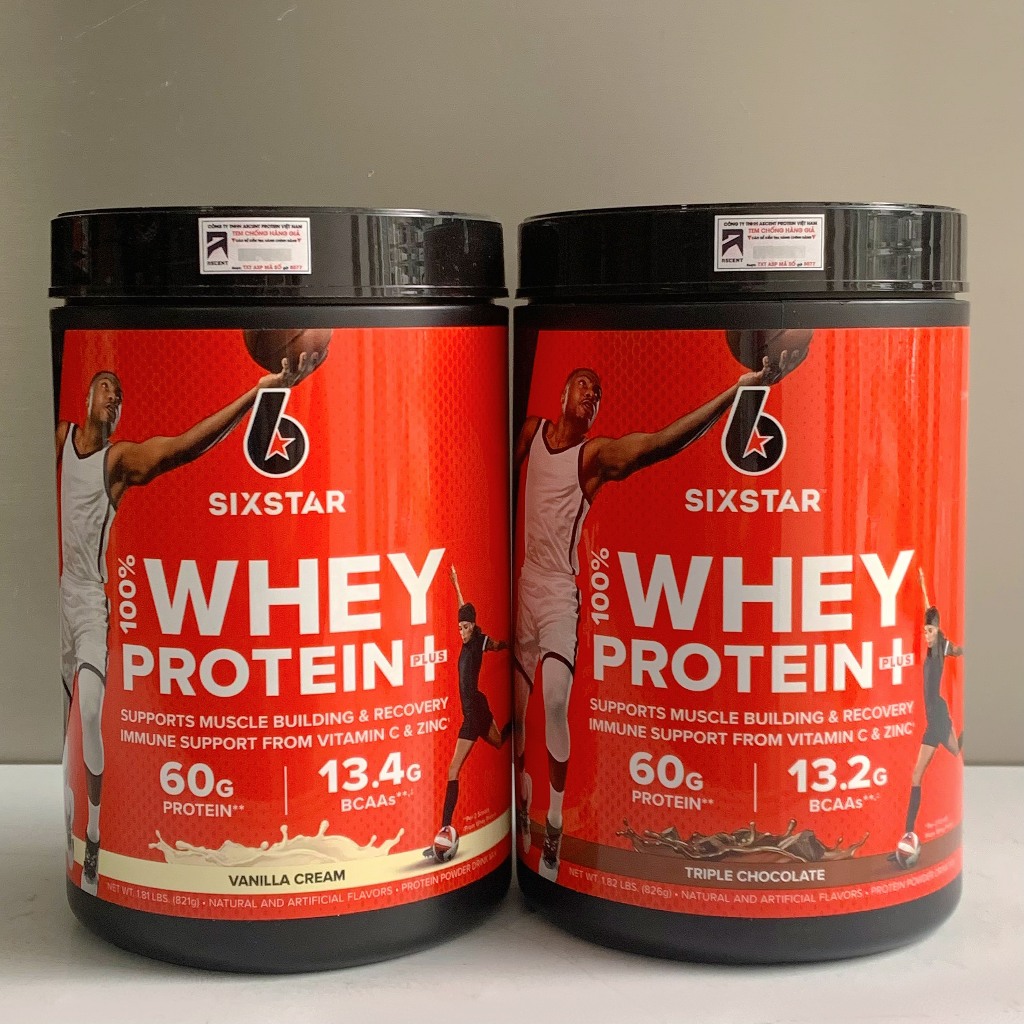 Whey Protein Plus bổ sung Vitamin C+ Kẽm ''Six Star'' hương vị tuyệt hảo : 830g