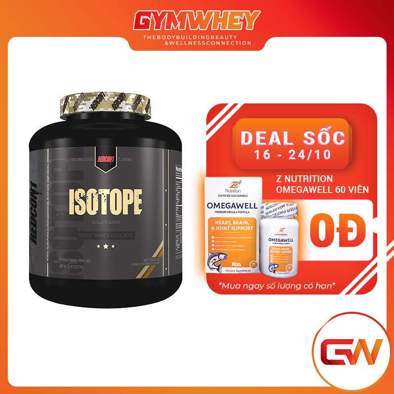 Iso Tope Whey Protein Isolate Hydrolyzed Bổ Sung Protein Phát Triển Cơ iso tope REDCON1 ISOTOPE 2.3KG