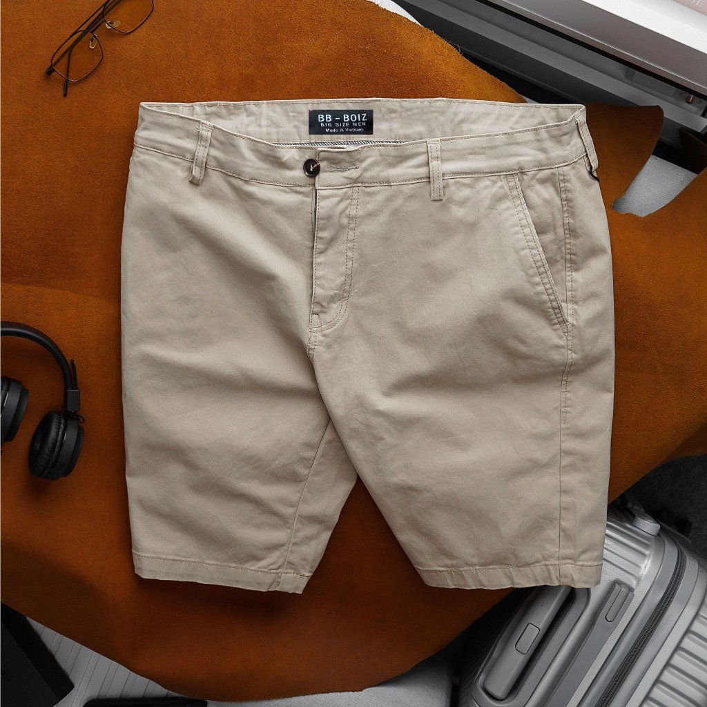 Bigsize - Quần Short kaki BB - Boiz nam form bigsize 80kg - 130kg - cách điệu lưng quần KK37/38/39/40/41/42