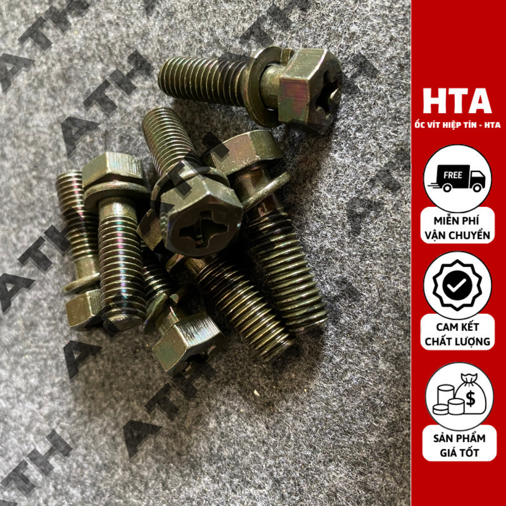 Ốc Cổ Pô Cho Suzuki 2 Thì (Crystal, Royal, Sport, RGV) Ốc Vít Hiệp Tín - HTA